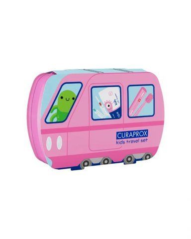 Дорожній набір для дітей Curaprox Kids, рожевий TSKids\pink фото