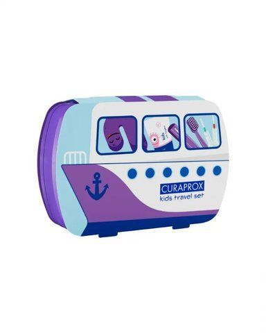 Дорожній набір для дітей Curaprox Kids, фіолетовий TSKids\purple фото