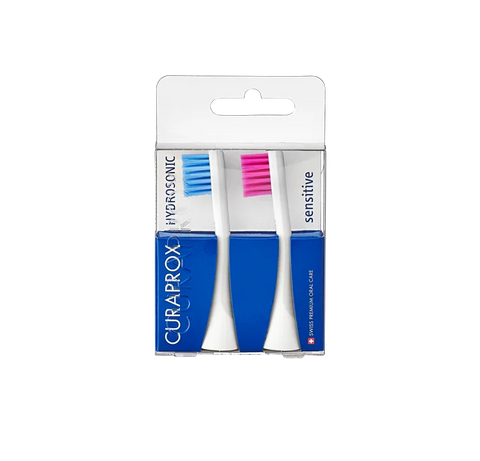 Насадки Sensitive для звукової щітки Curaprox Hydrosonic Ortho, синя/рожева, 2 шт CHS ortho sensitive B/P фото
