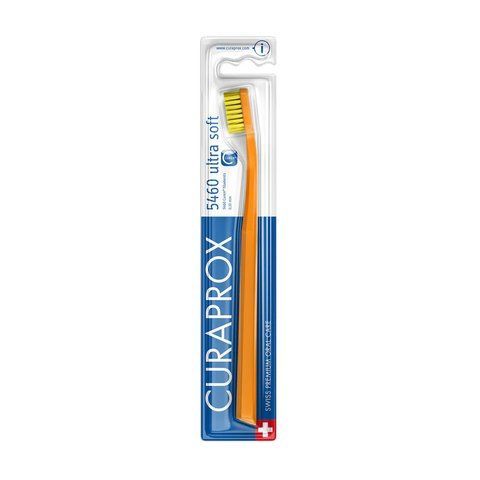 Зубна щітка ультрам'яка Curaprox CS 5460 Ultra Soft, помаранчева / жовта щетина CS 5460 фото